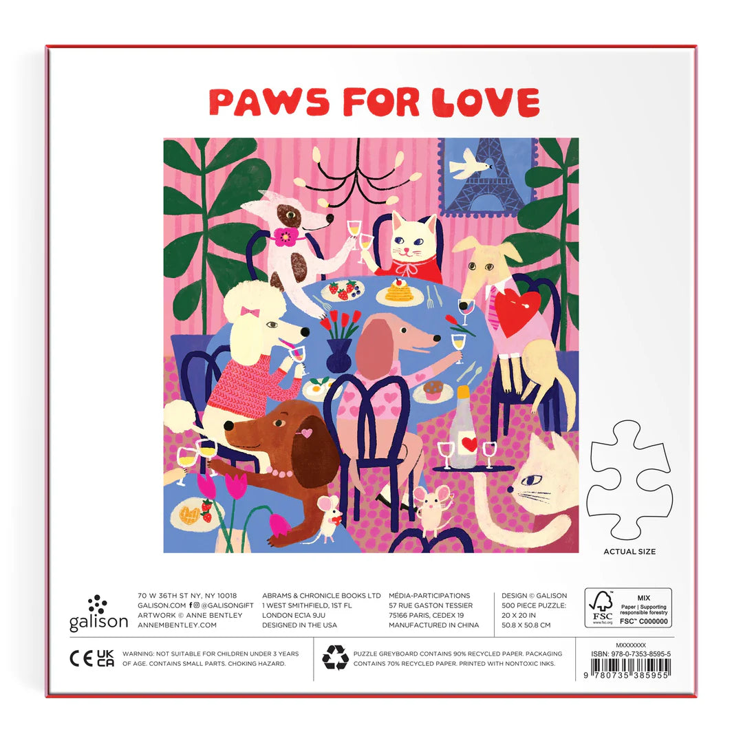 Paws for Love 500 Piece Puzzle - The Preppy Bunny