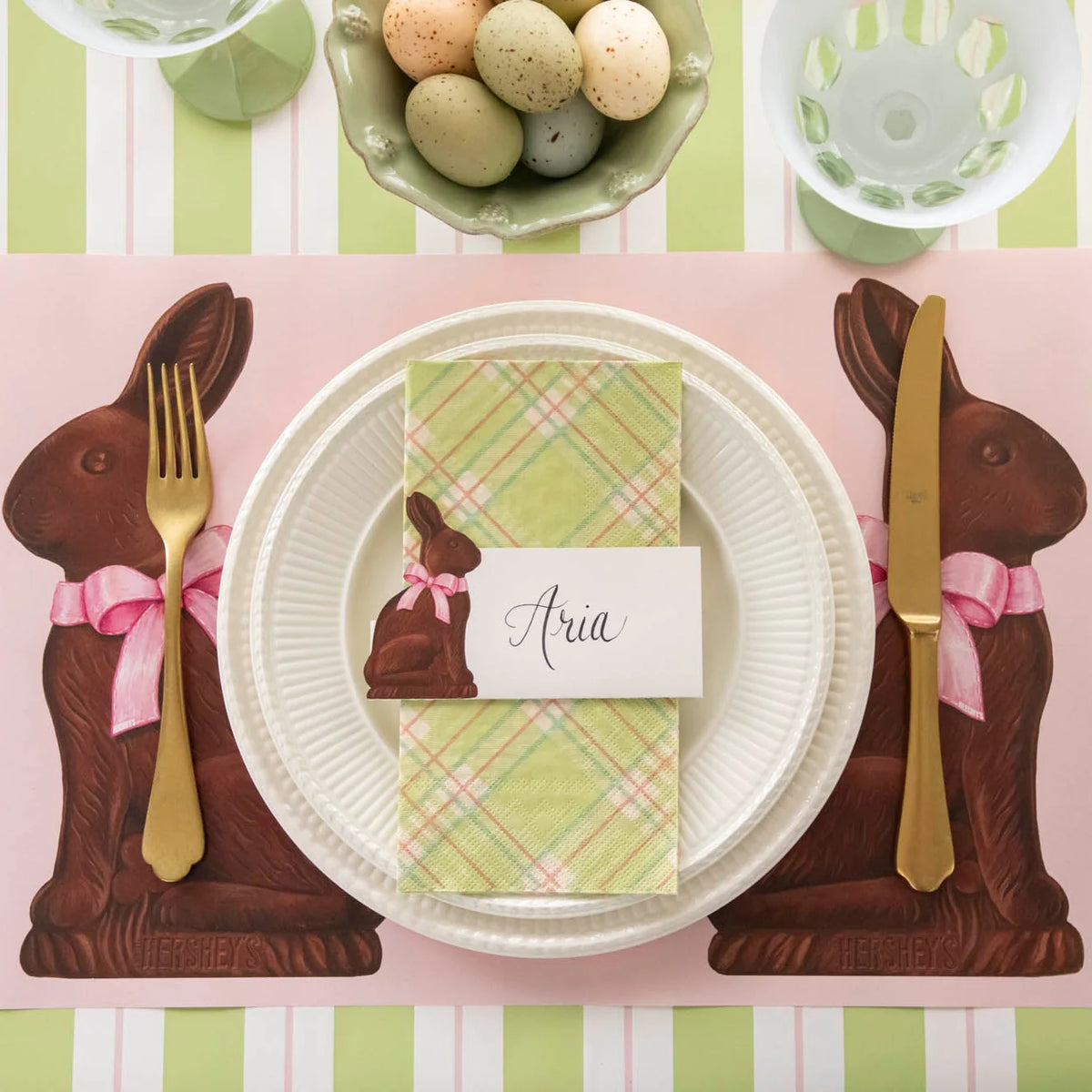 Hershey's Chocolate Bunnies Placemats - The Preppy Bunny