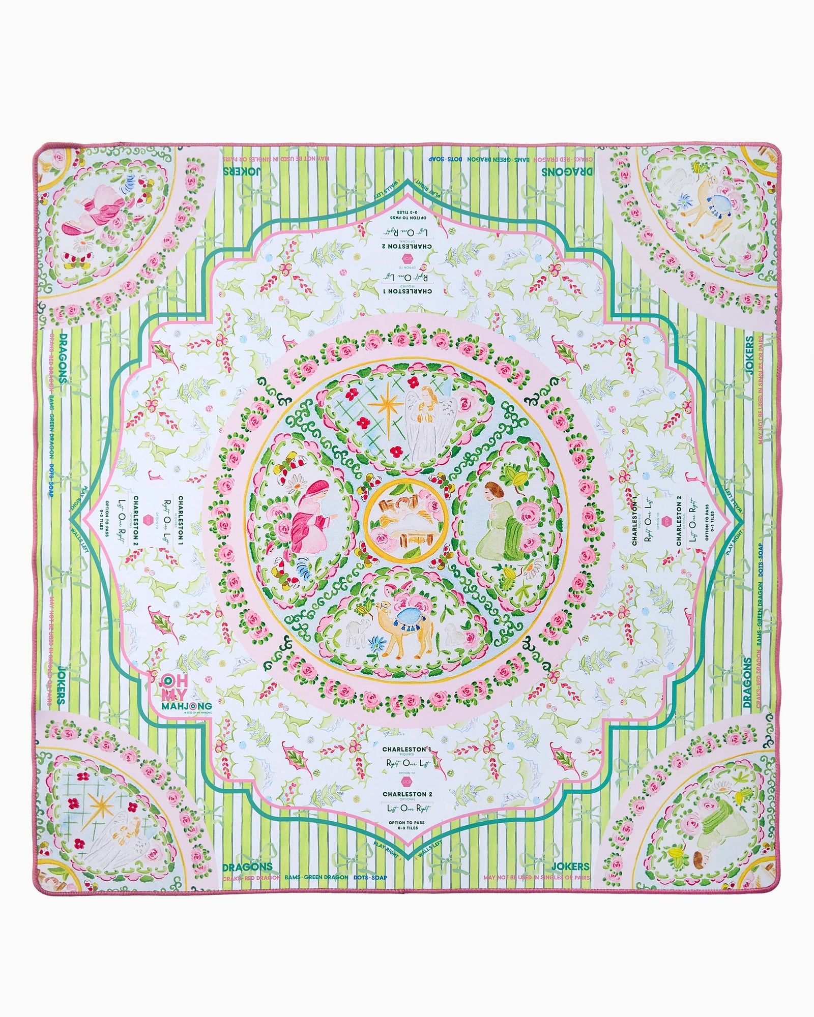 Silent Night Mahjong Mat - The Preppy Bunny