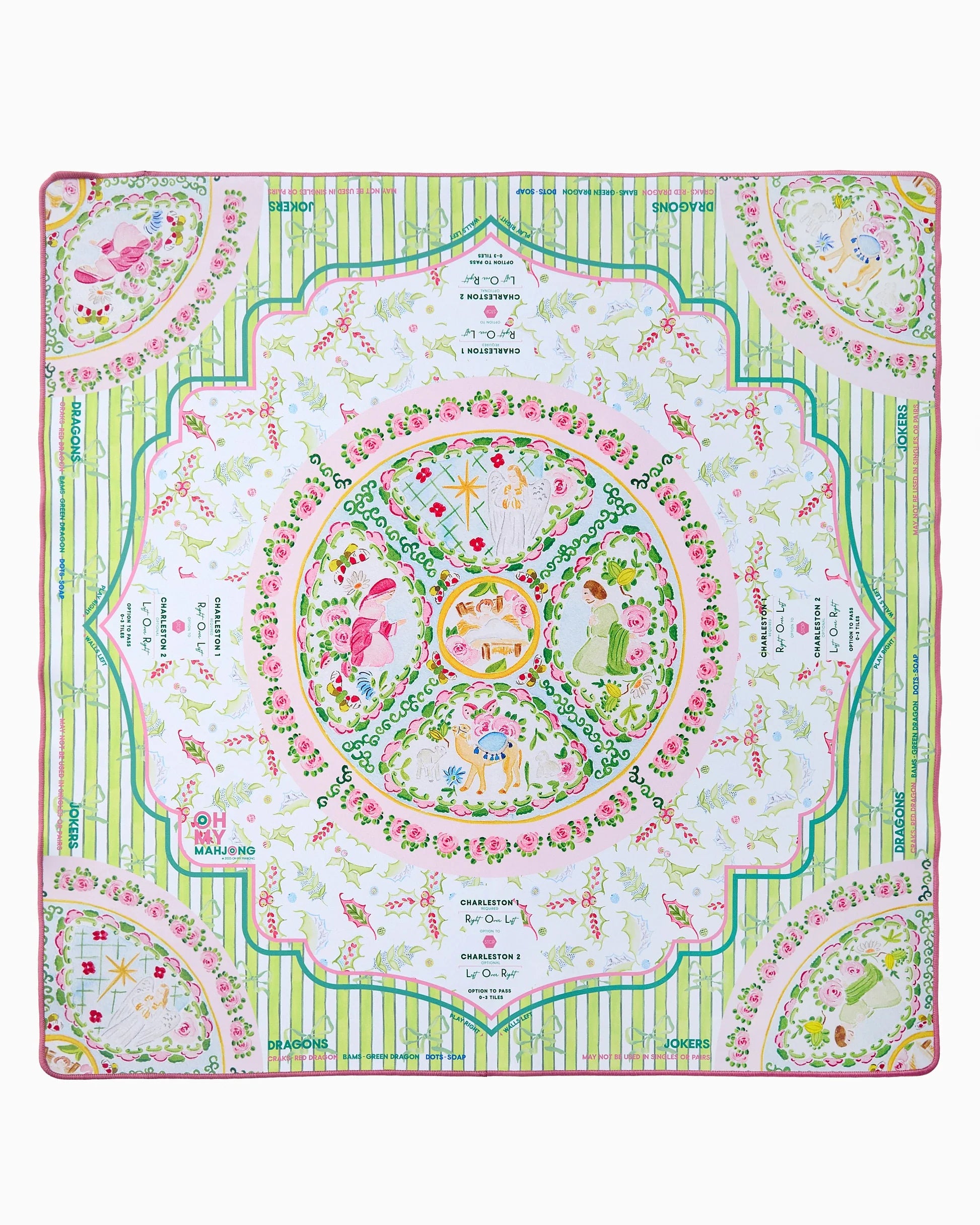 Silent Night Mahjong Mat - The Preppy Bunny