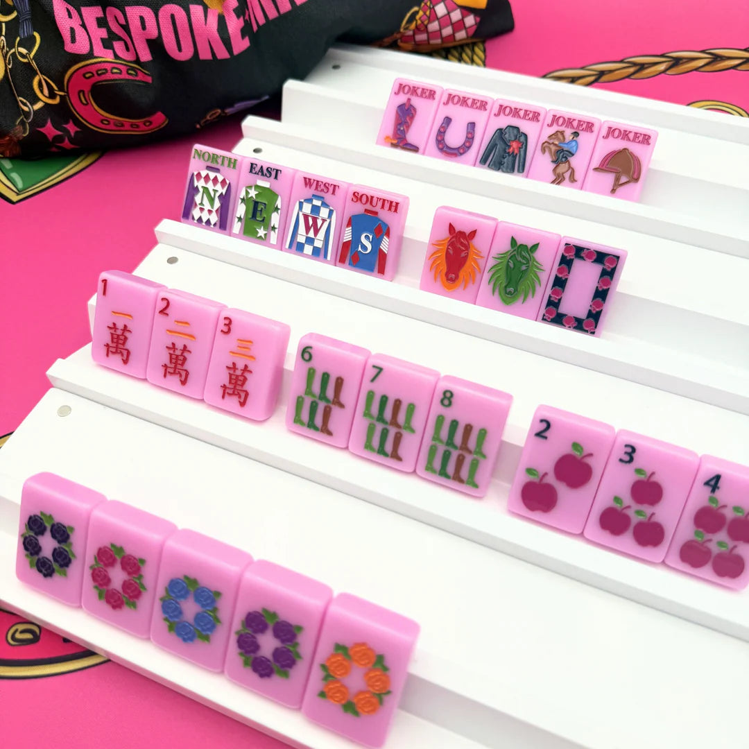 Year of the Horse Mahjong Tiles in Saddle Pink - The Preppy Bunny