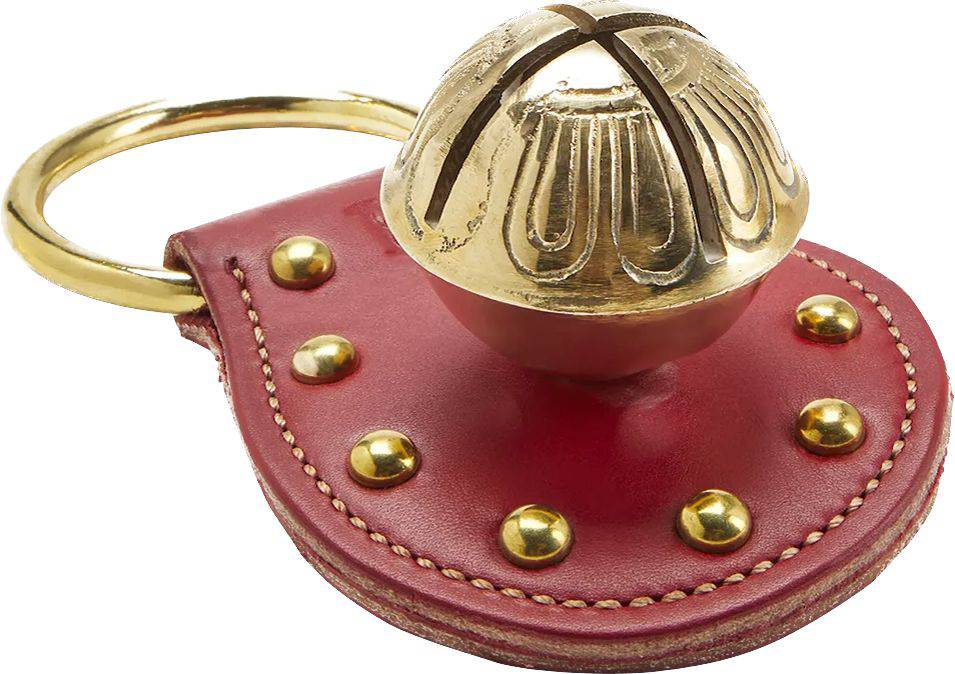 Round Bell Leather Doorknob Hanger, Red - The Preppy Bunny