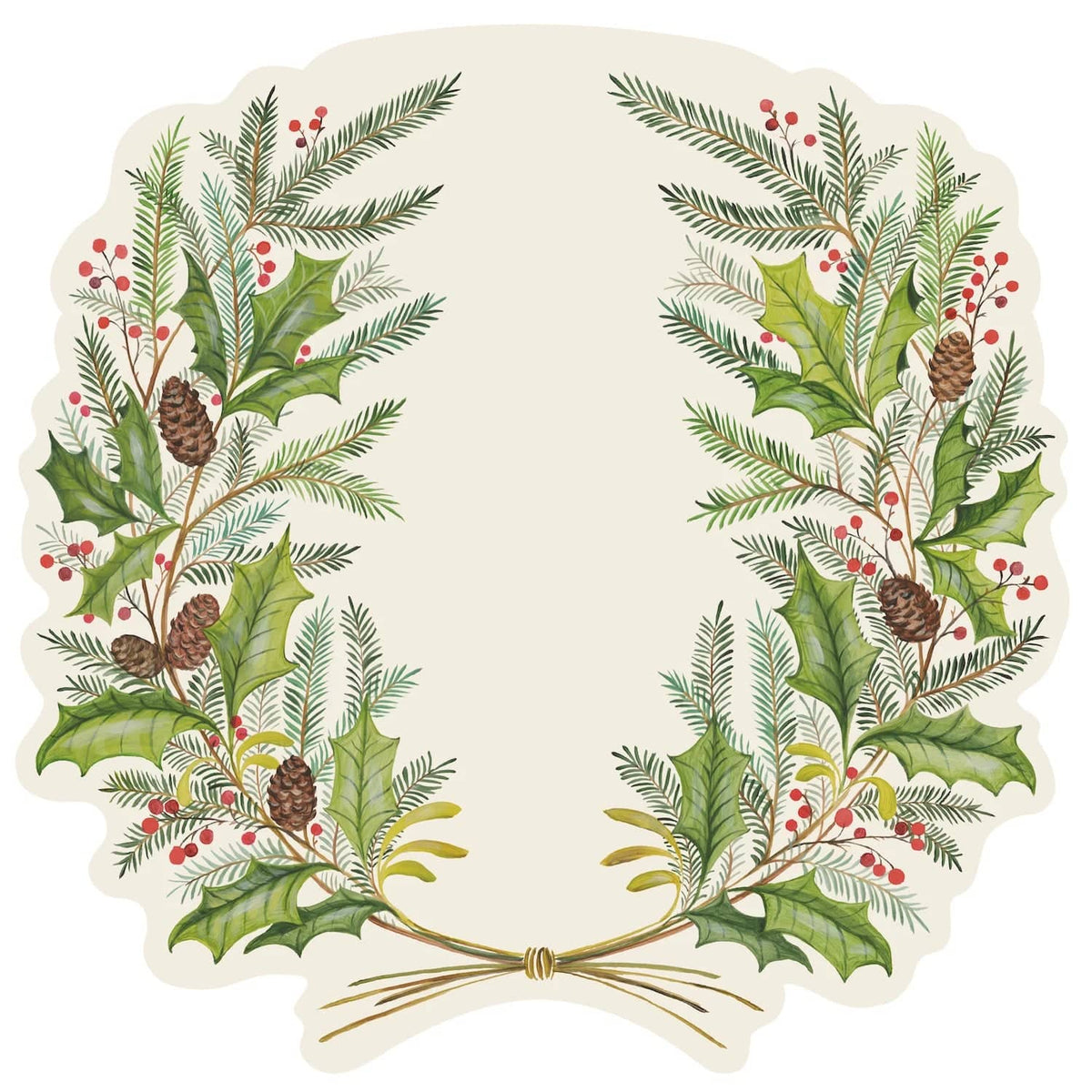 Christmas Sprigs Die Cut Paper Placemats - The Preppy Bunny