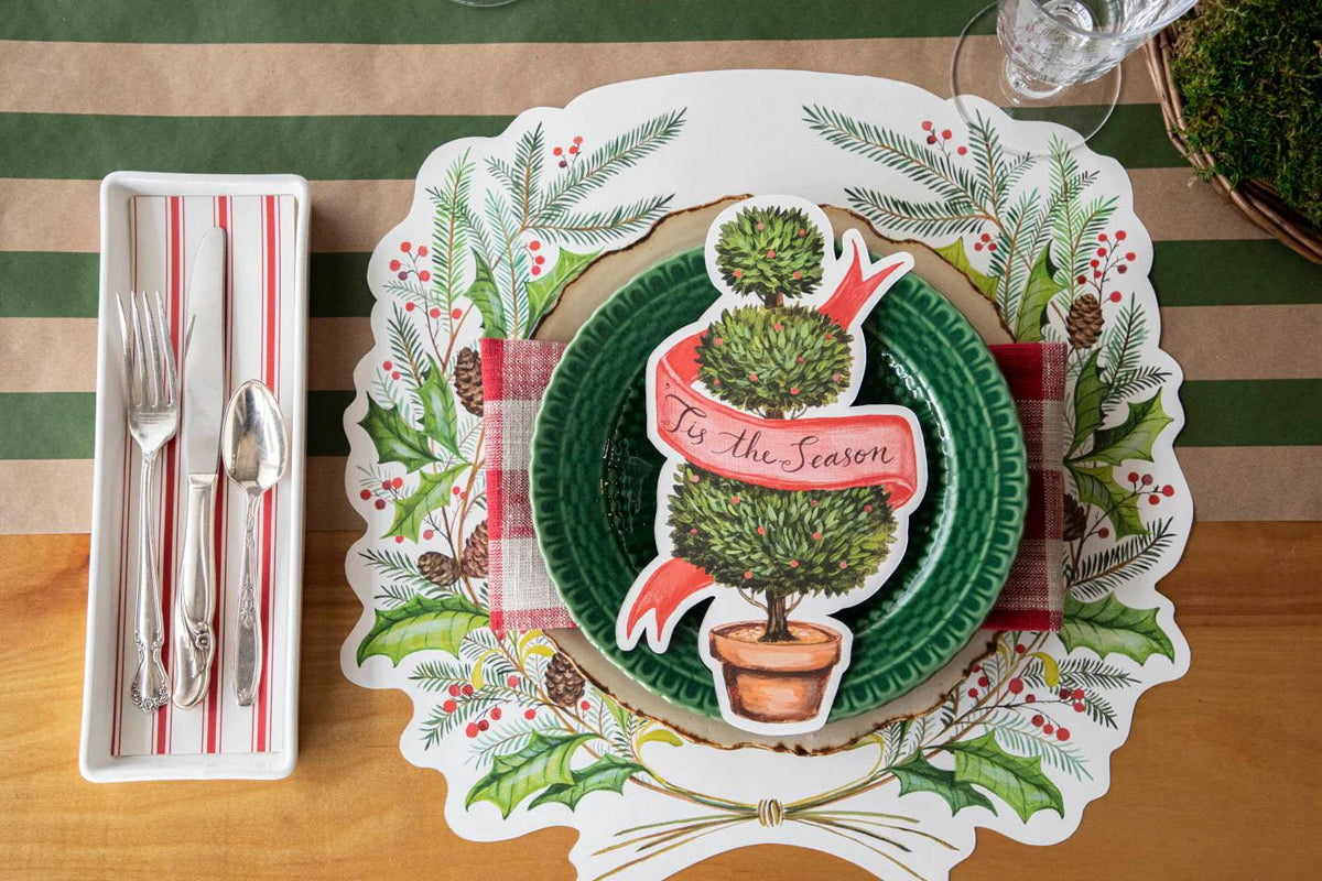 Christmas Sprigs Die Cut Paper Placemats - The Preppy Bunny