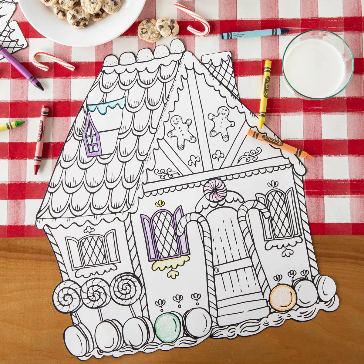 Coloring Gingerbread Paper Placemats - The Preppy Bunny