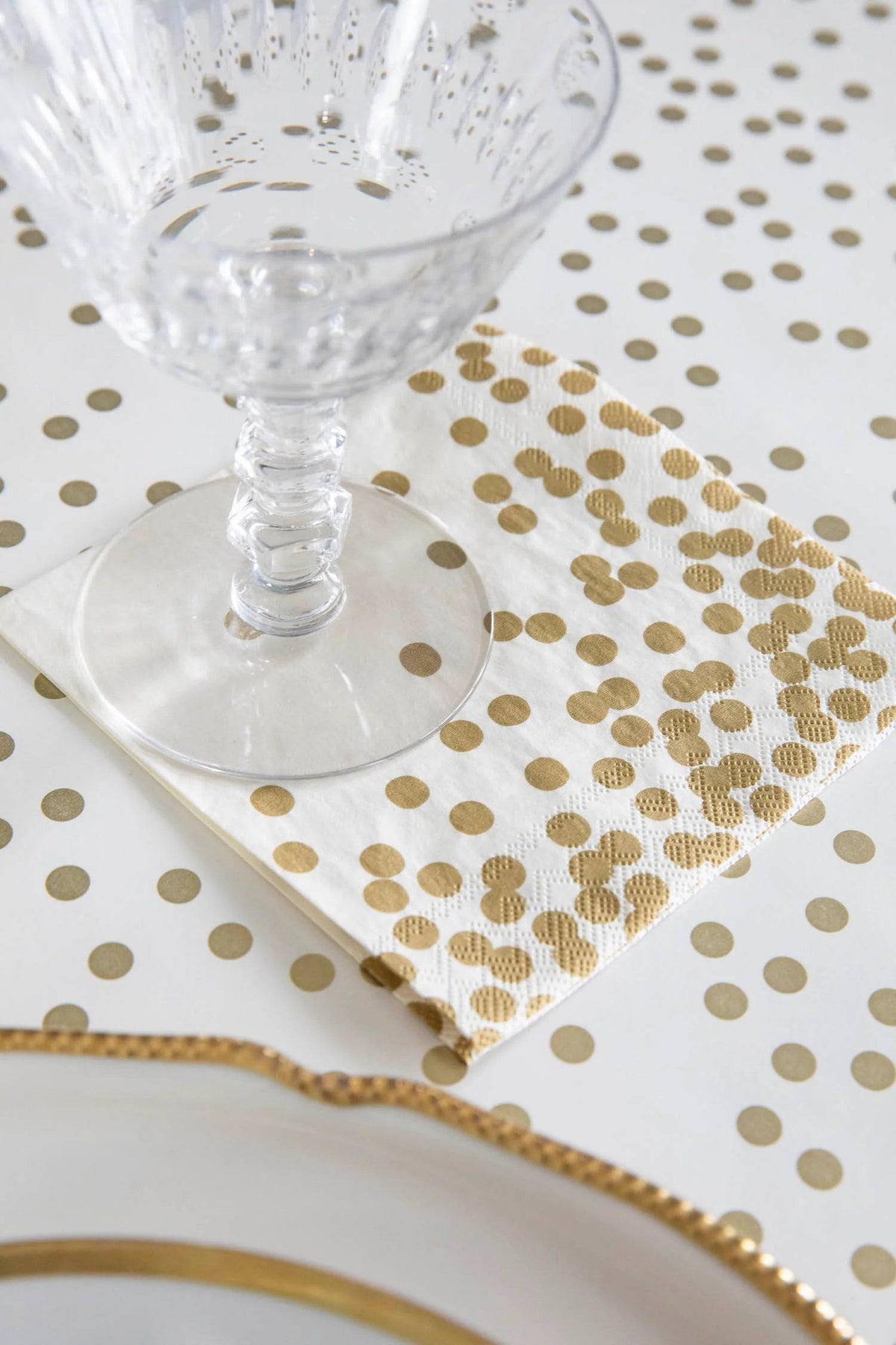 Gold Confetti Paper Napkins - 2 sizes available - The Preppy Bunny