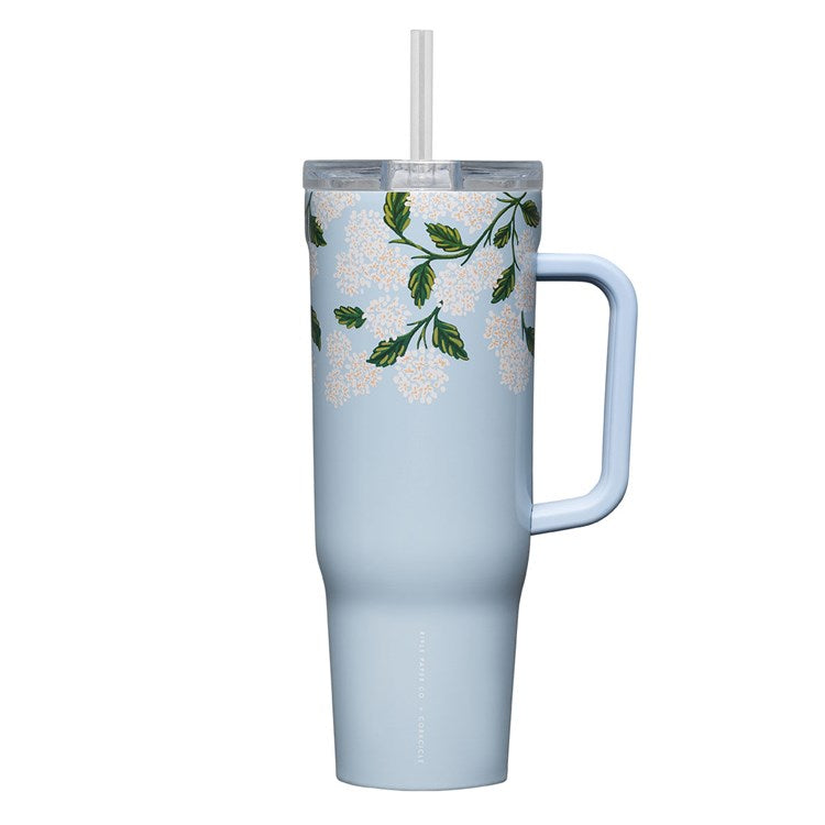 Blue Hydrangea 40oz Cruiser by Rifle Paper x Corkcicle - The Preppy Bunny