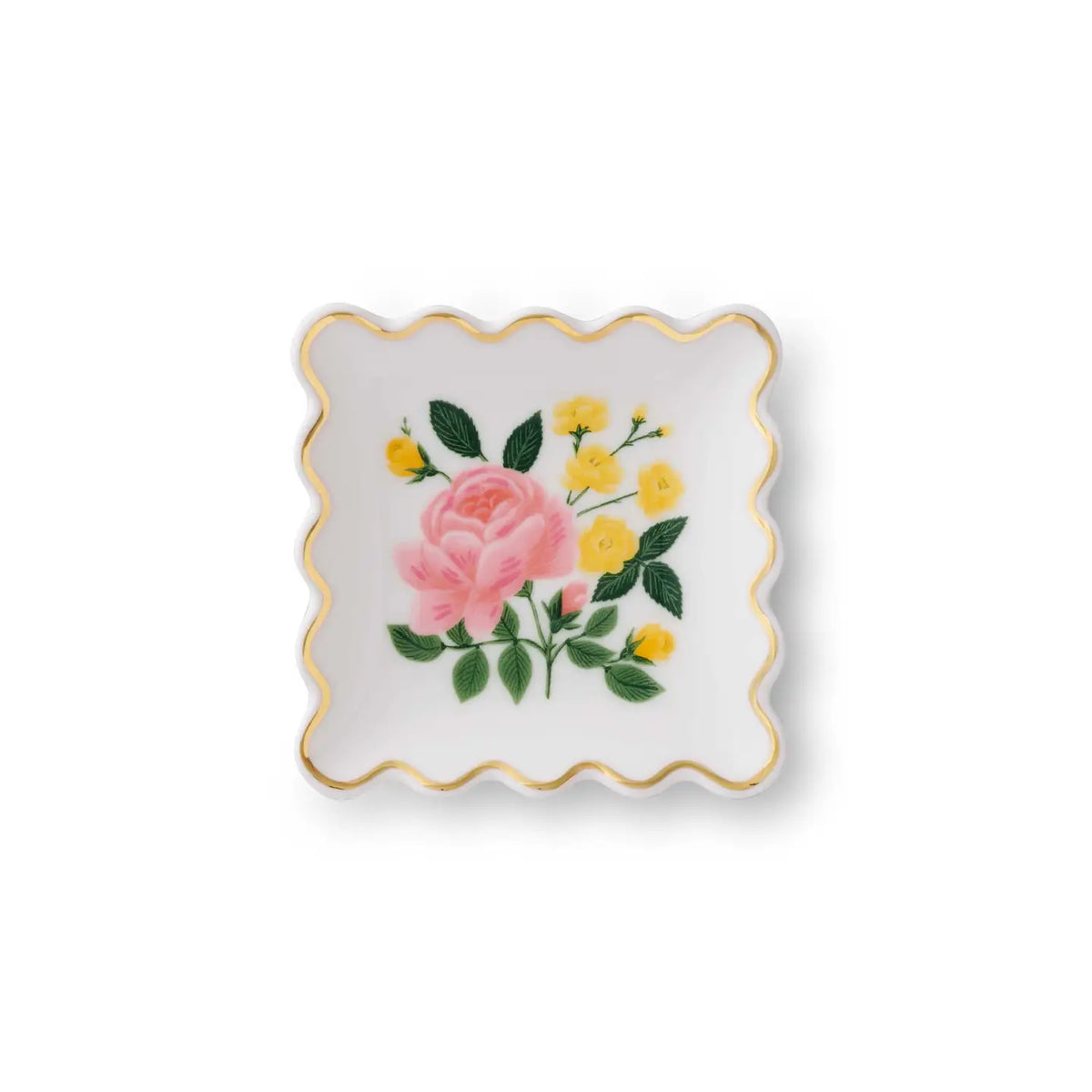 Roses Scalloped Ring Dish - The Preppy Bunny