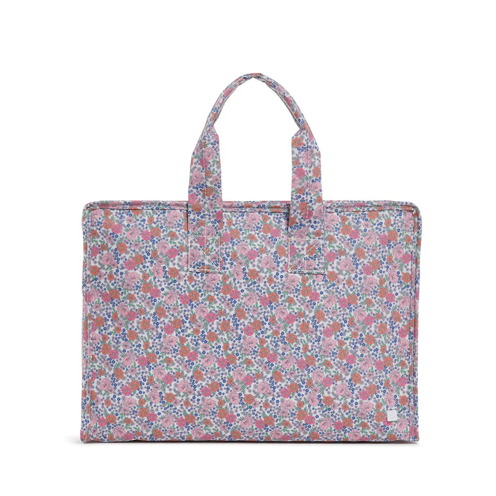 Zip Top Tote in Garden Floral