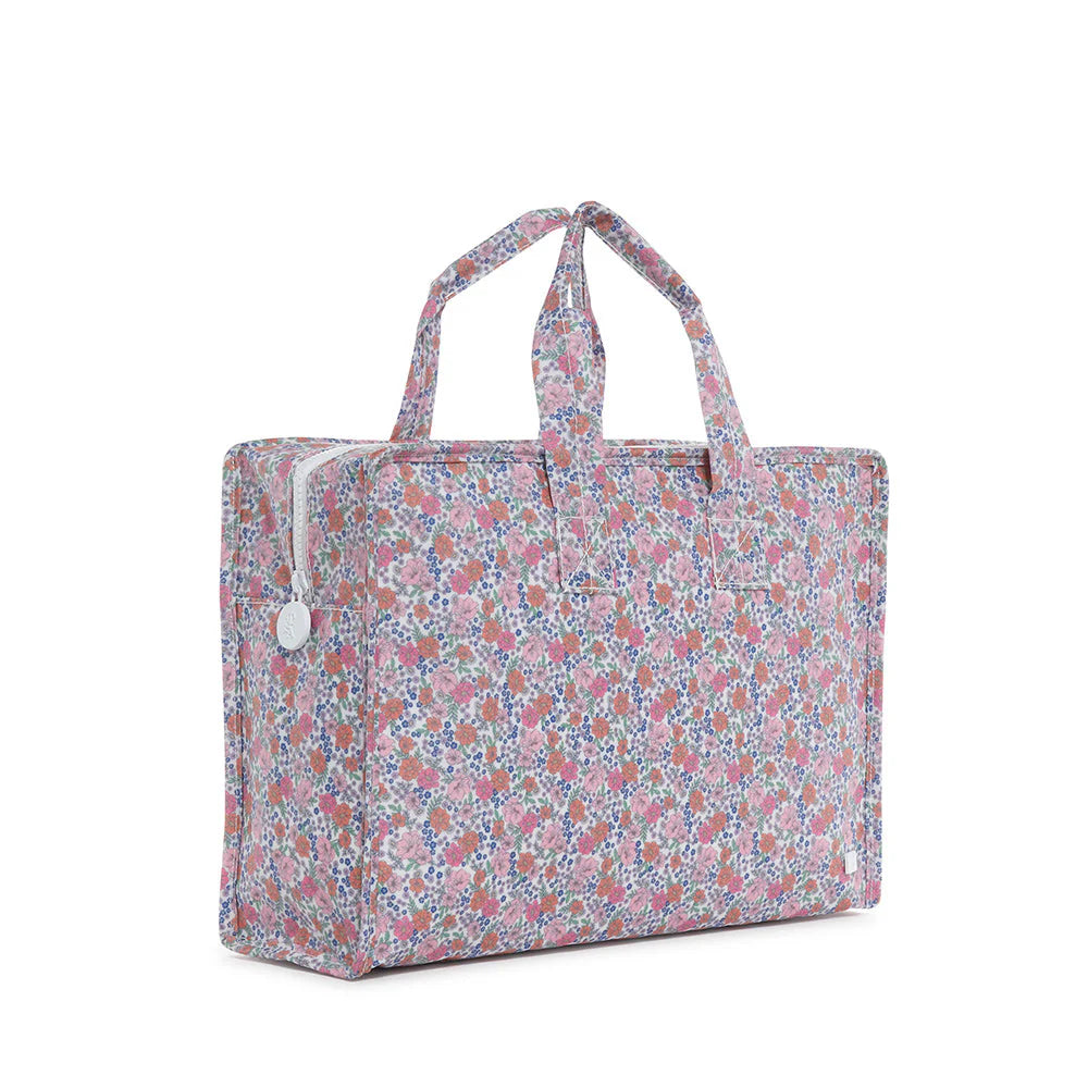 Zip Top Tote in Garden Floral