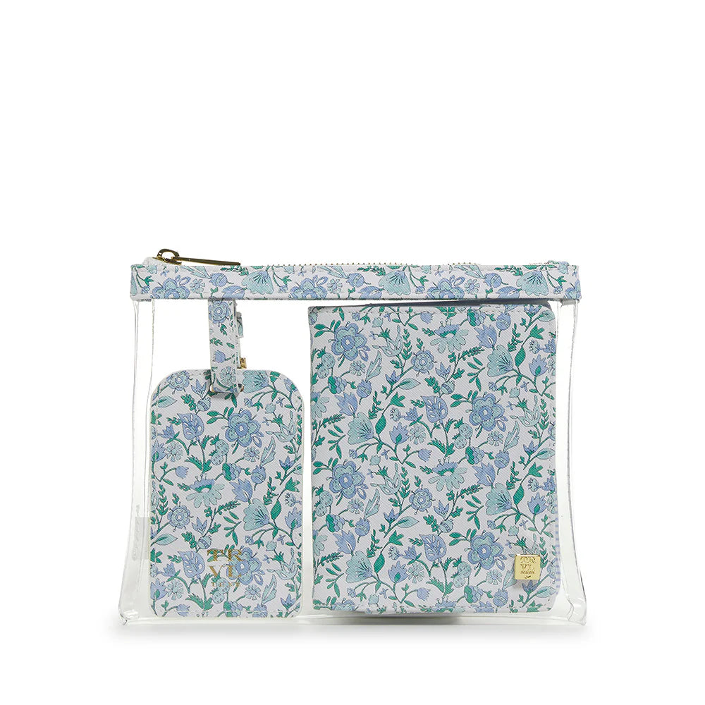 Luxe Saffiano Travel 3 piece Set in Hamptons