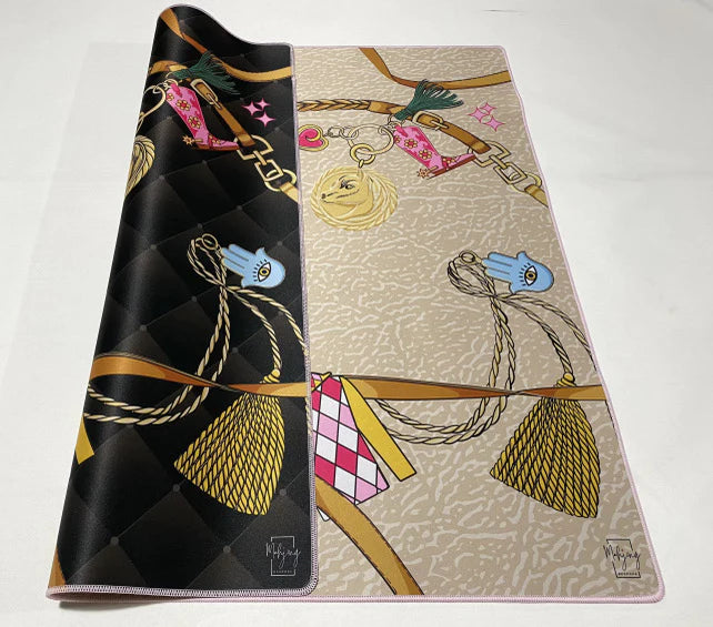 Year of the Horse Double Sided Mahjong Mat in the Pleated Version - The Preppy Bunny