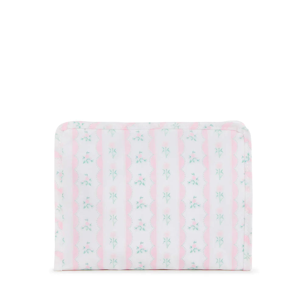 Ribbon Floral Pink Roadie Pouch - 2 sizes available