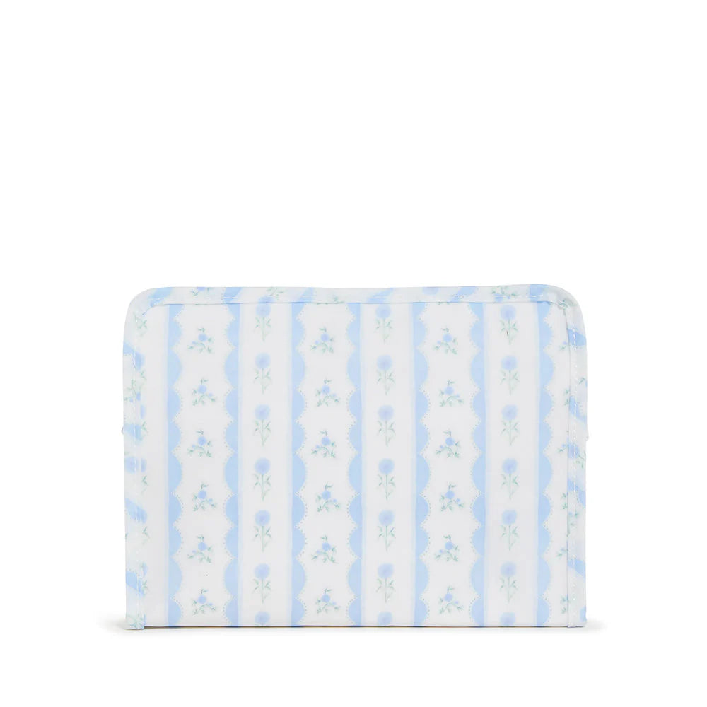 Ribbon Floral Blue Roadie Pouch - 2 sizes available