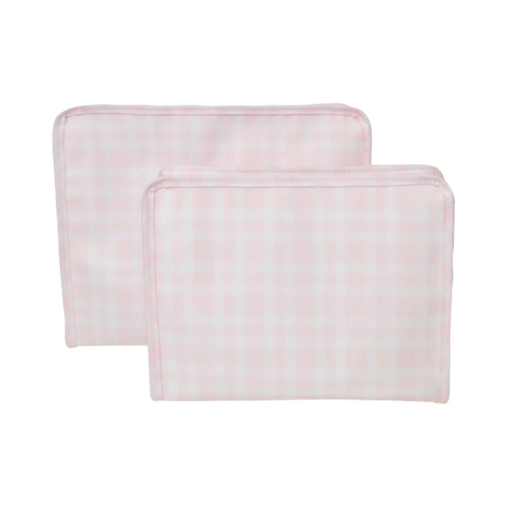 Pimlico Plaid Pink Roadie Pouch - 2 sizes available