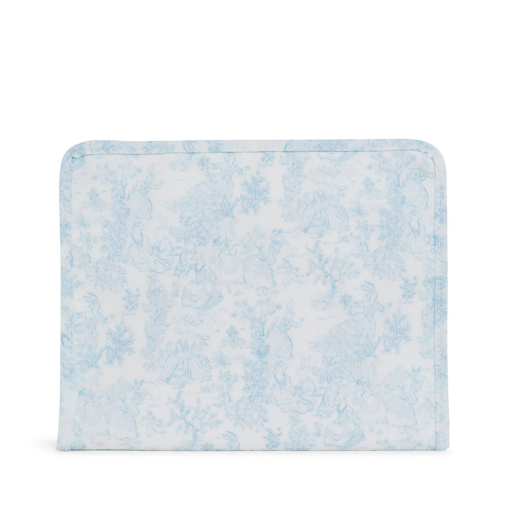 Bunny Toile Blue Roadie Pouch - 2 sizes available - The Preppy Bunny