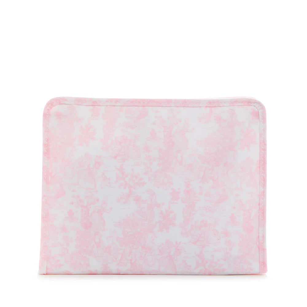 Bunny Toile Pink Roadie Pouch - 2 sizes available - The Preppy Bunny