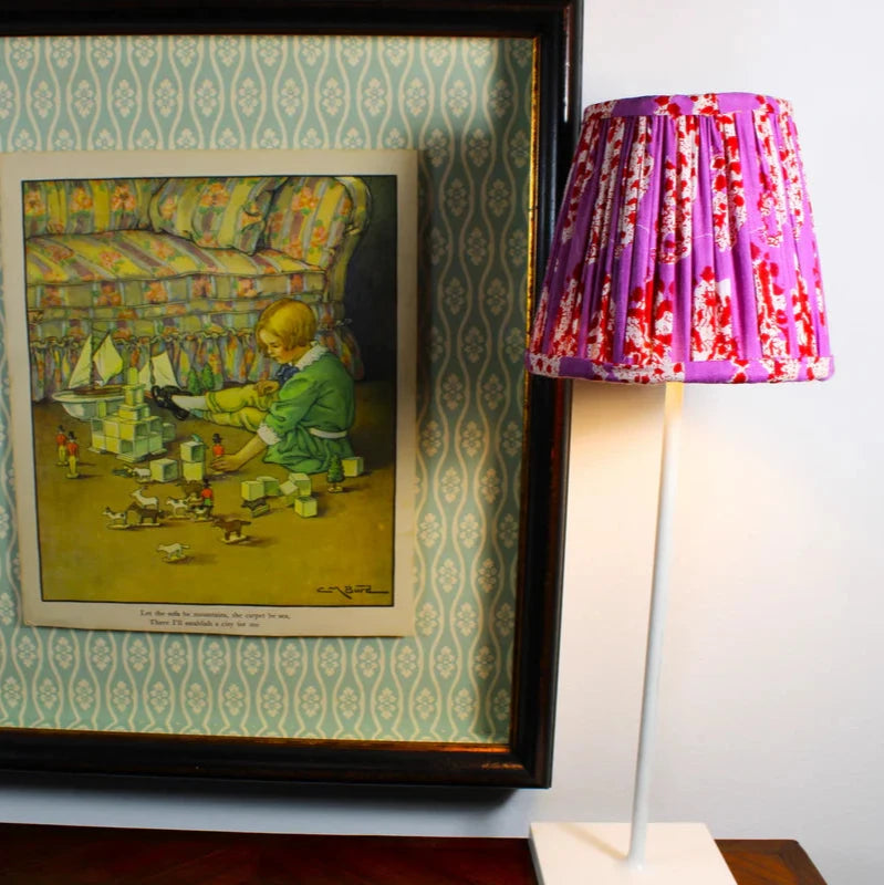 Gathered Fabric Lampshade - Empire in Paisley and Love x Zafferano - The Preppy Bunny