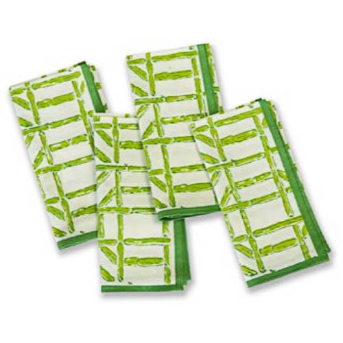 Green Bamboo Dinner Napkins Set of 4 - The Preppy Bunny