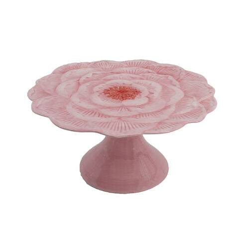 Pink Peony Cake Plate 10&quot; - The Preppy Bunny