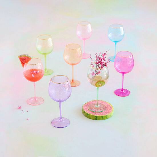 Rainbow Wine Glass - The Preppy Bunny
