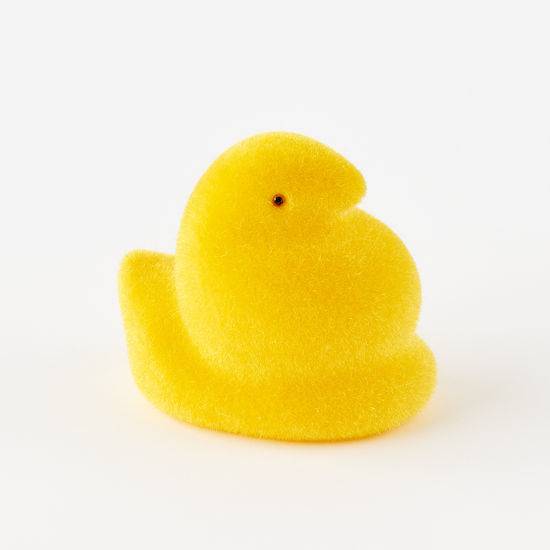 Flocked Peep in Yellow - The Preppy Bunny