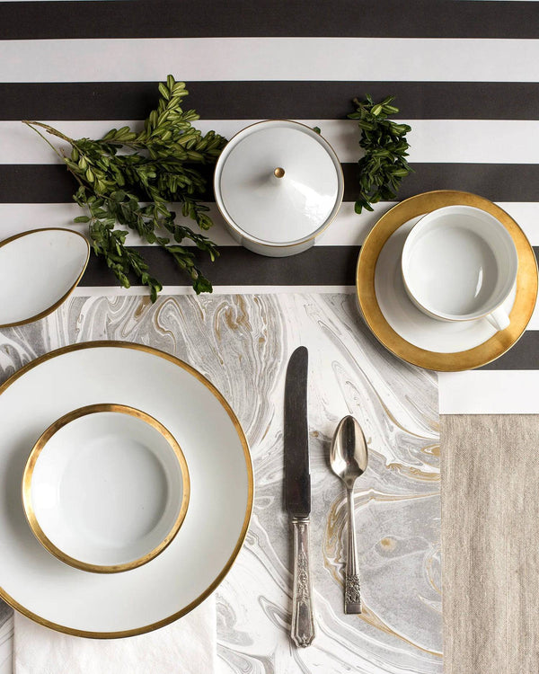 Black Classic Stripe Paper Runner | The Preppy Bunny