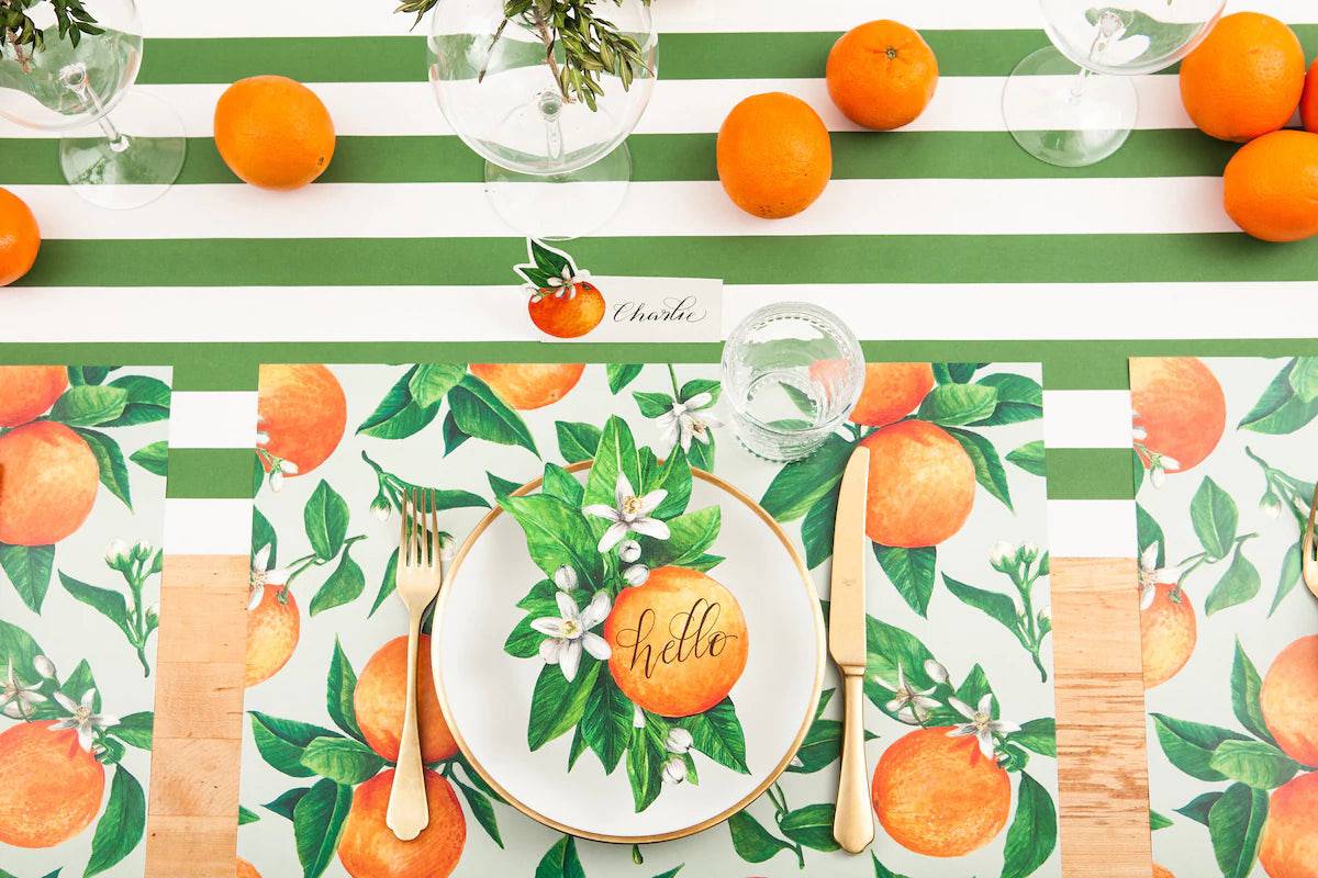 Orange Orchard Placemats - The Preppy Bunny