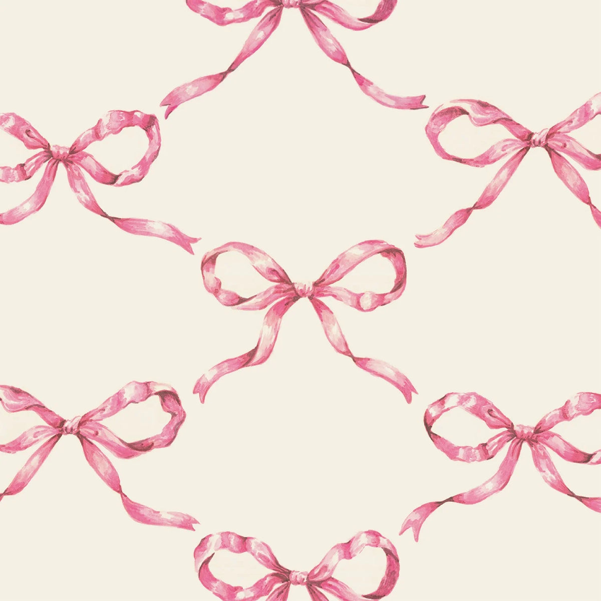 Pink Bow Lattice Cocktail Napkins - The Preppy Bunny