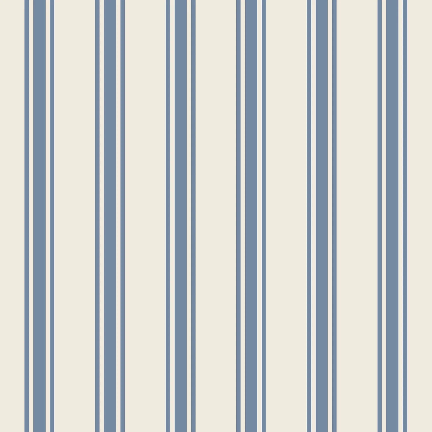 Cornflower Blue Linen Stripe Cocktail Napkins - The Preppy Bunny