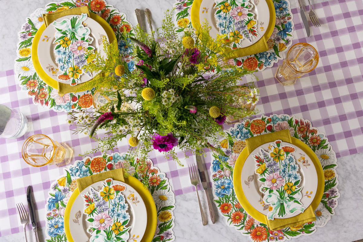 Die-cut Wildflower Wreath Placemat - The Preppy Bunny