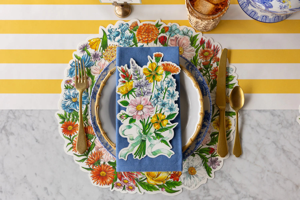 Die-cut Wildflower Wreath Placemat - The Preppy Bunny