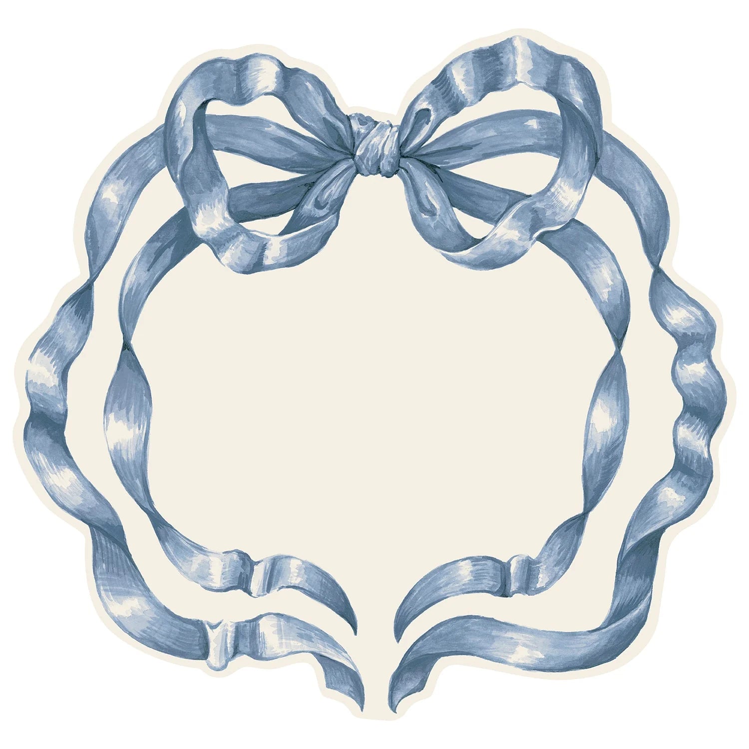 Die-cut Heirloom Blue Bow Placemat - The Preppy Bunny