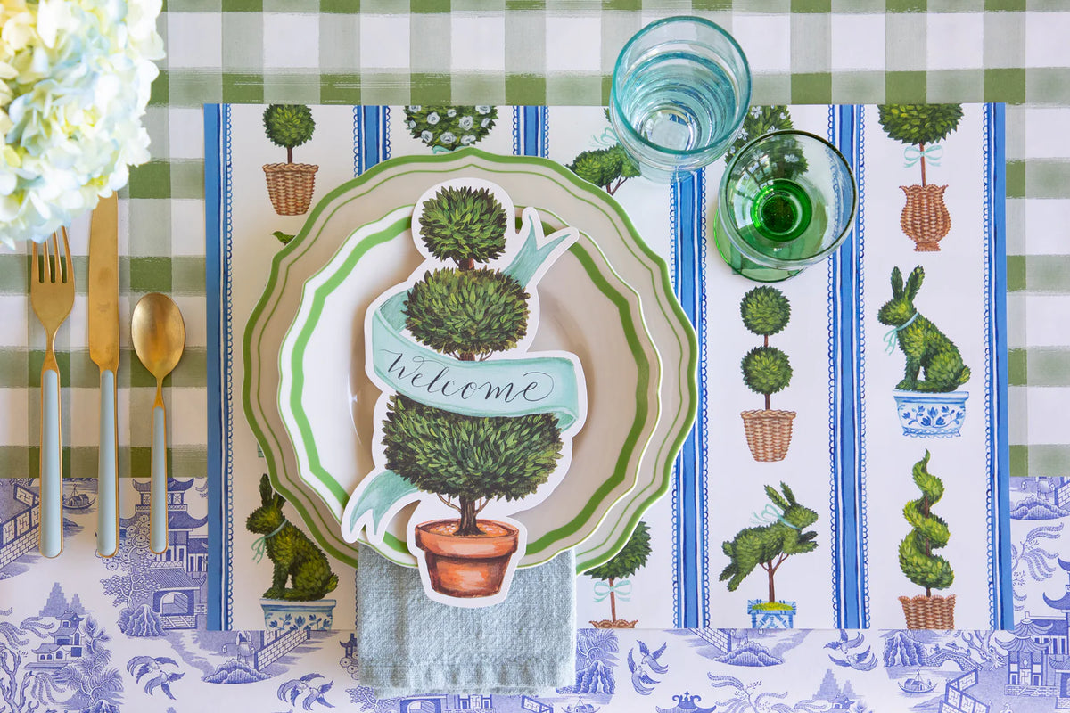 Spring Topiary Placemats - The Preppy Bunny