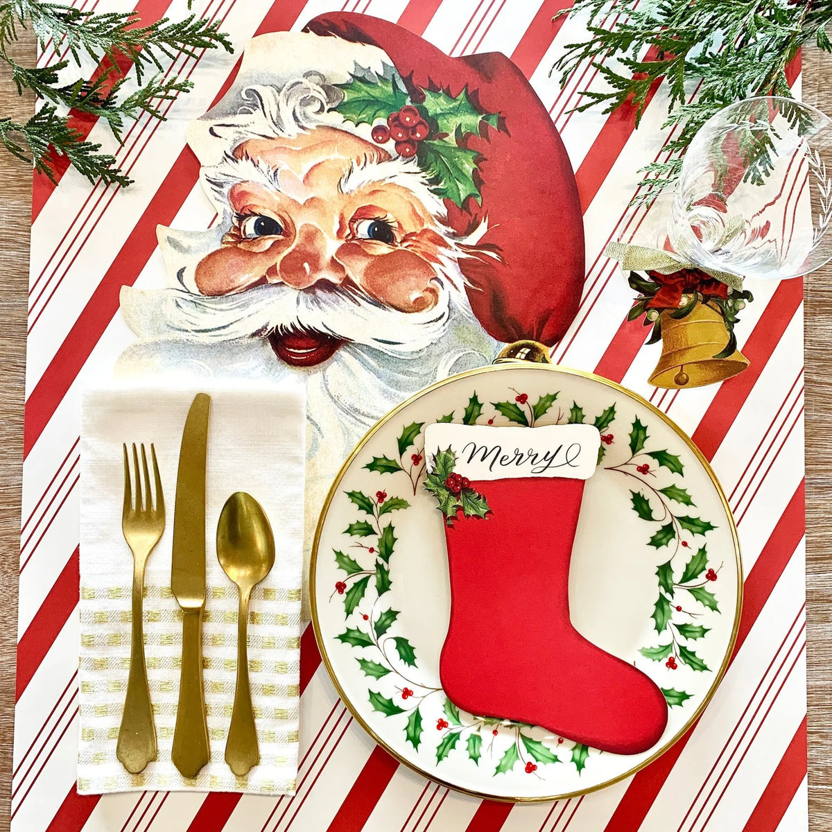 Santa Die Cut Paper Placemats - The Preppy Bunny
