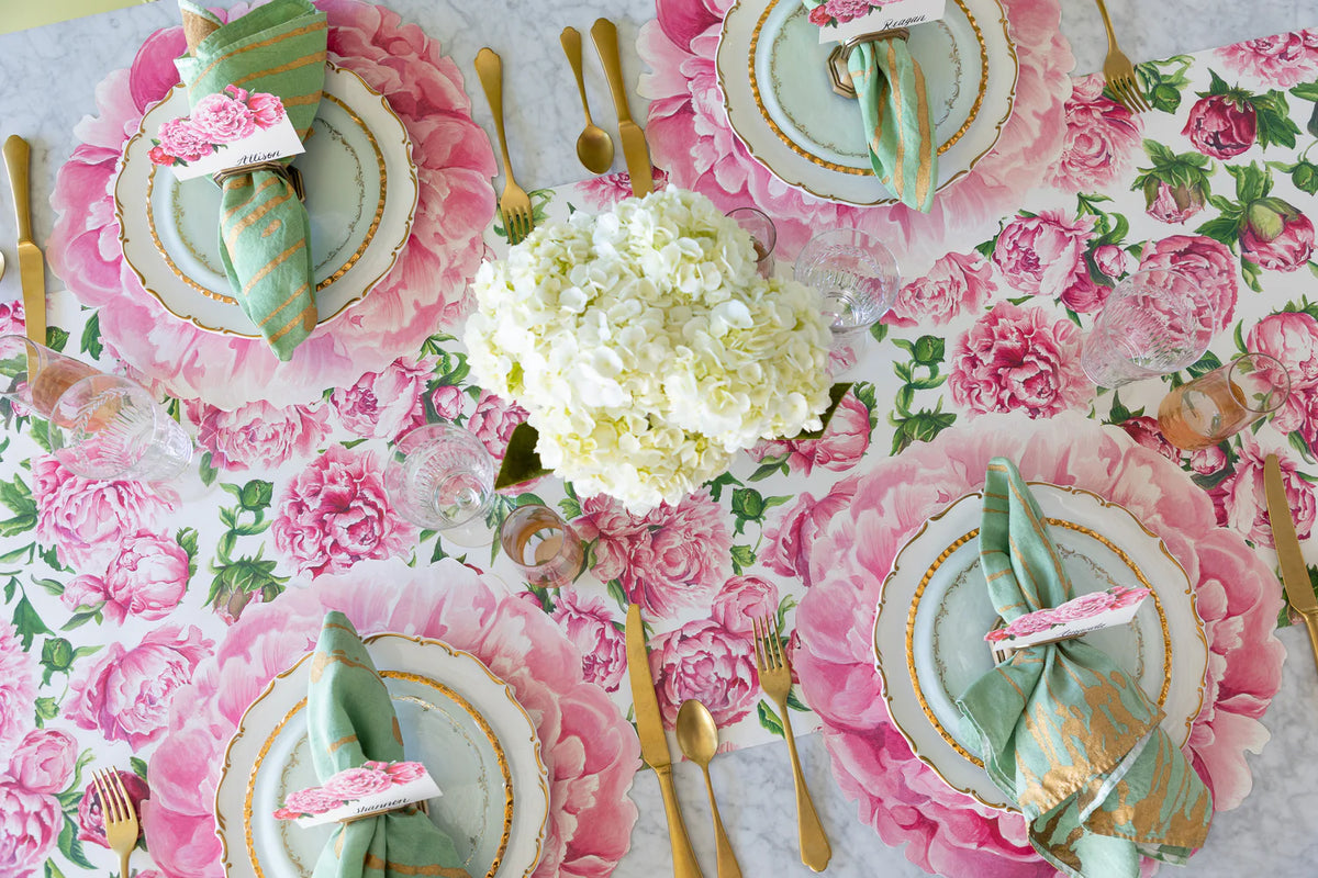 Die-cut Peony Placemats - The Preppy Bunny