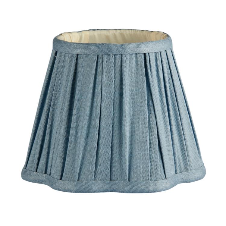 Chambray Blue Scallop Lampshade - 6" - The Preppy Bunny