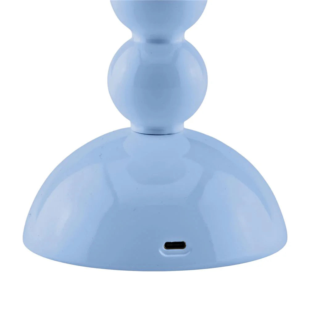 Pale Denim Lacquer Rechargeable Bobbin LED Lamp - The Preppy Bunny