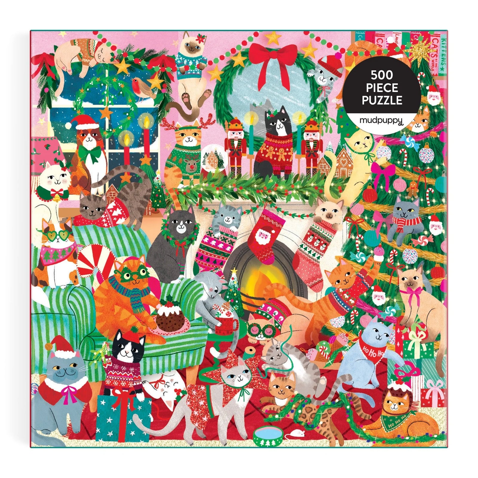Merry Catmas! 500 Piece Family Puzzle - The Preppy Bunny