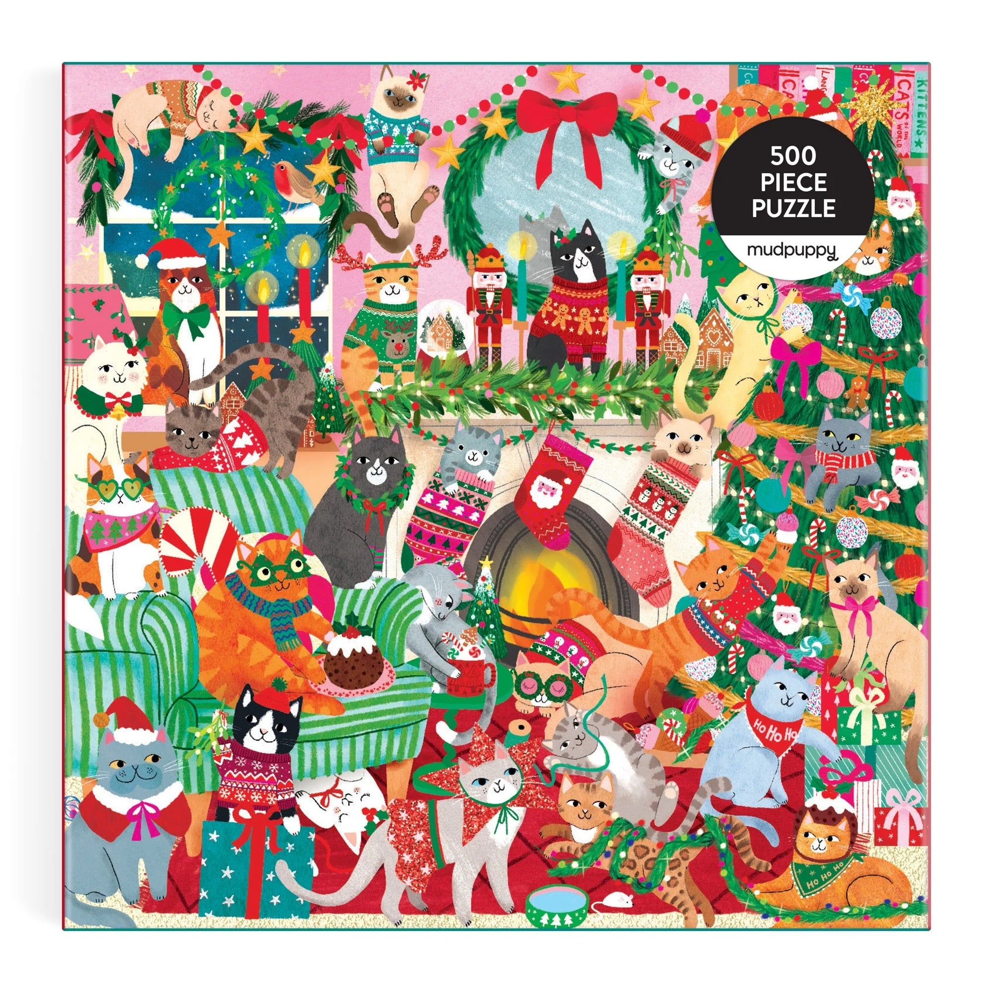 Merry Catmas! 500 Piece Family Puzzle - The Preppy Bunny
