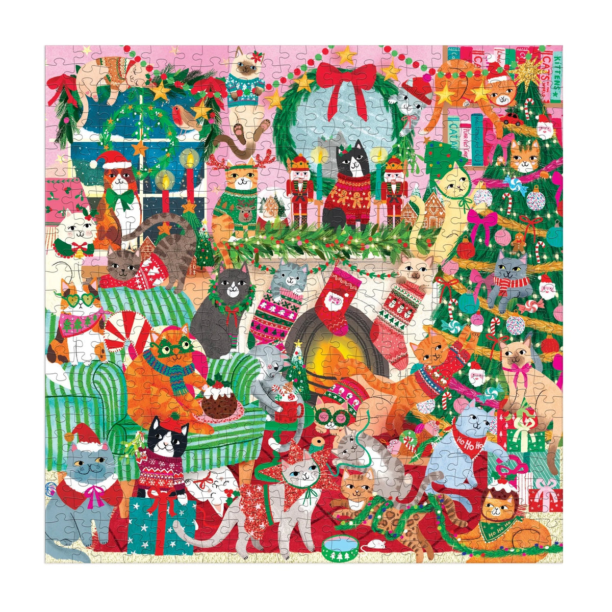 Merry Catmas! 500 Piece Family Puzzle - The Preppy Bunny