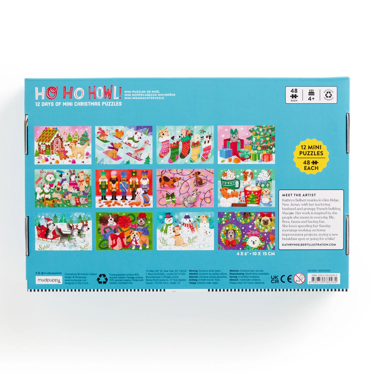 Ho Ho Howl! Countdown Puzzle Set - The Preppy Bunny