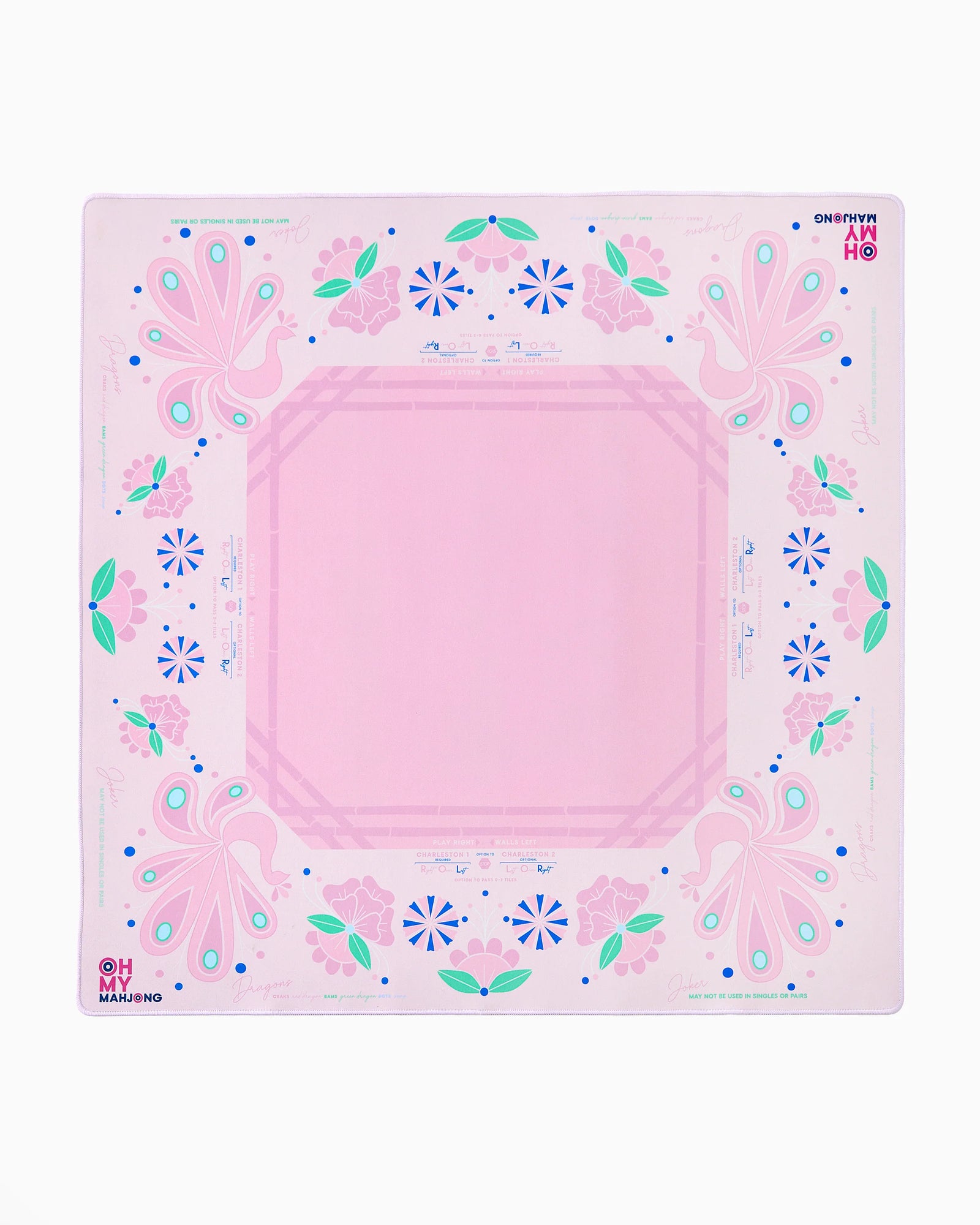 Birdie Pink Mahjong Mat - The Preppy Bunny