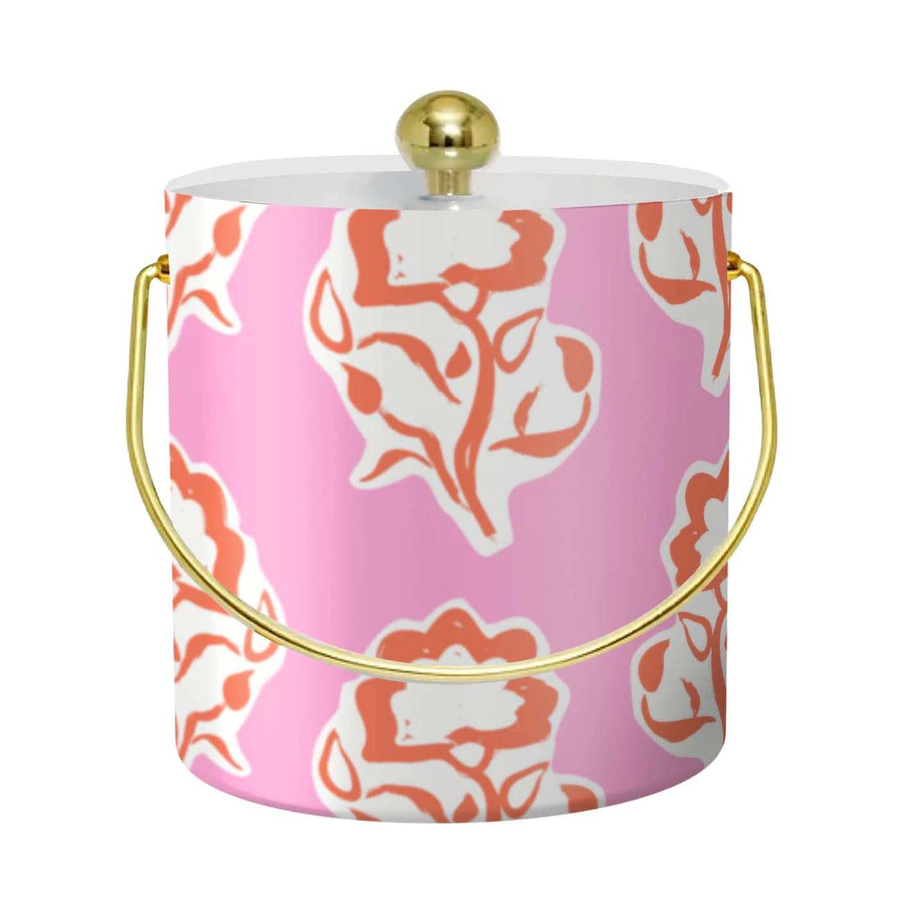 Maya Pink and Orange Ice Bucket - The Preppy Bunny
