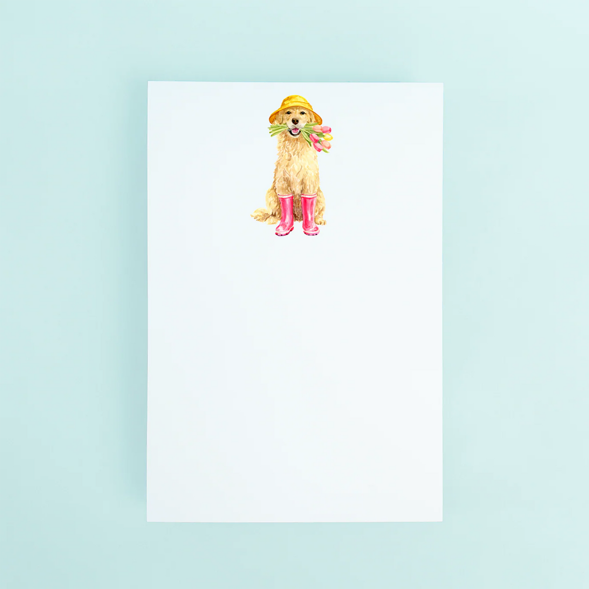 Dog in Rainboots Notepad - The Preppy Bunny