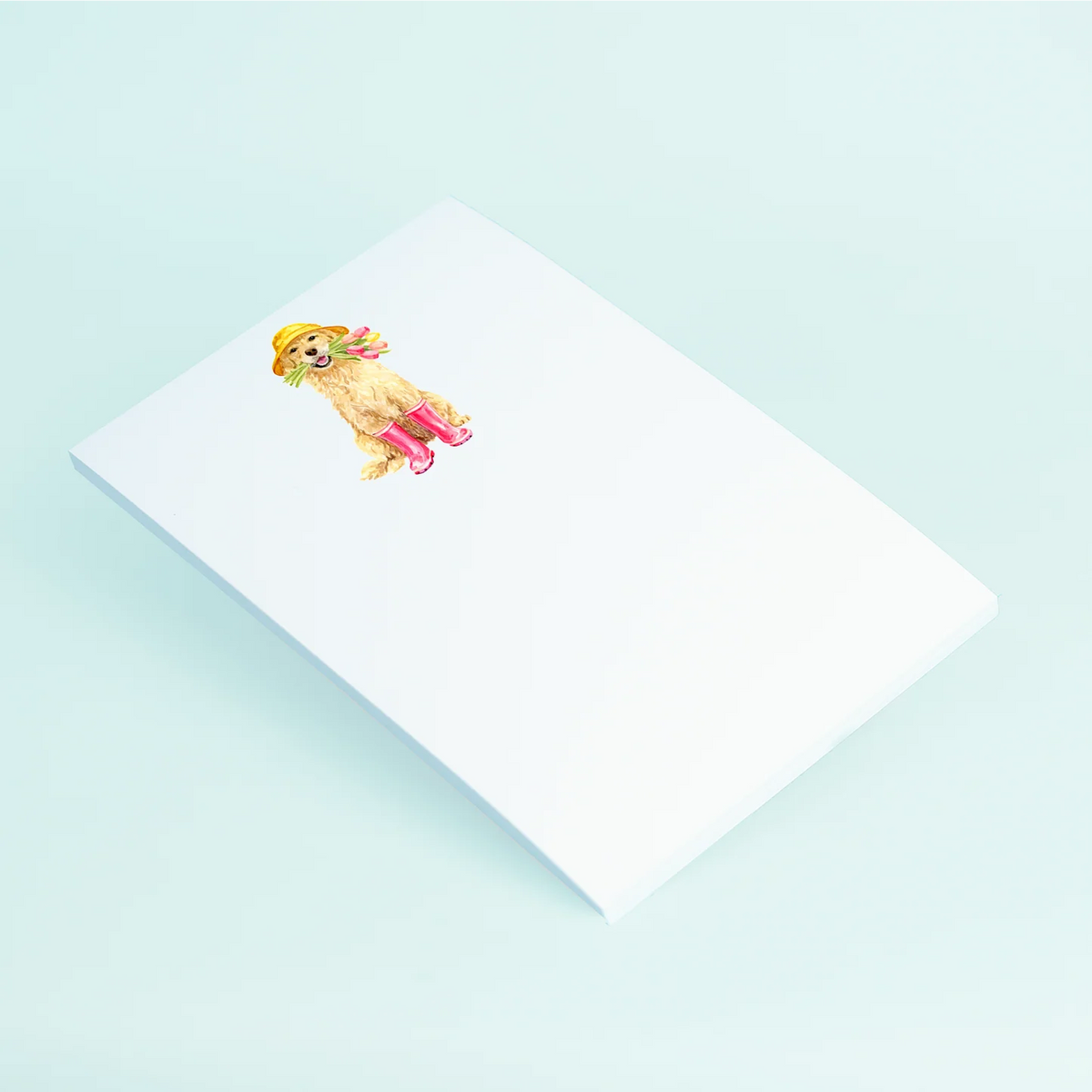 Dog in Rainboots Notepad - The Preppy Bunny