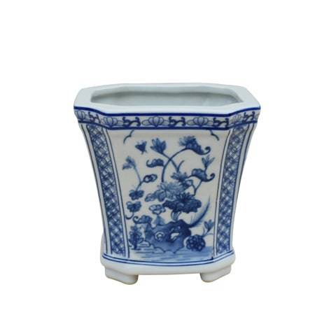 Blue & White Floral Vase 5” - The Preppy Bunny
