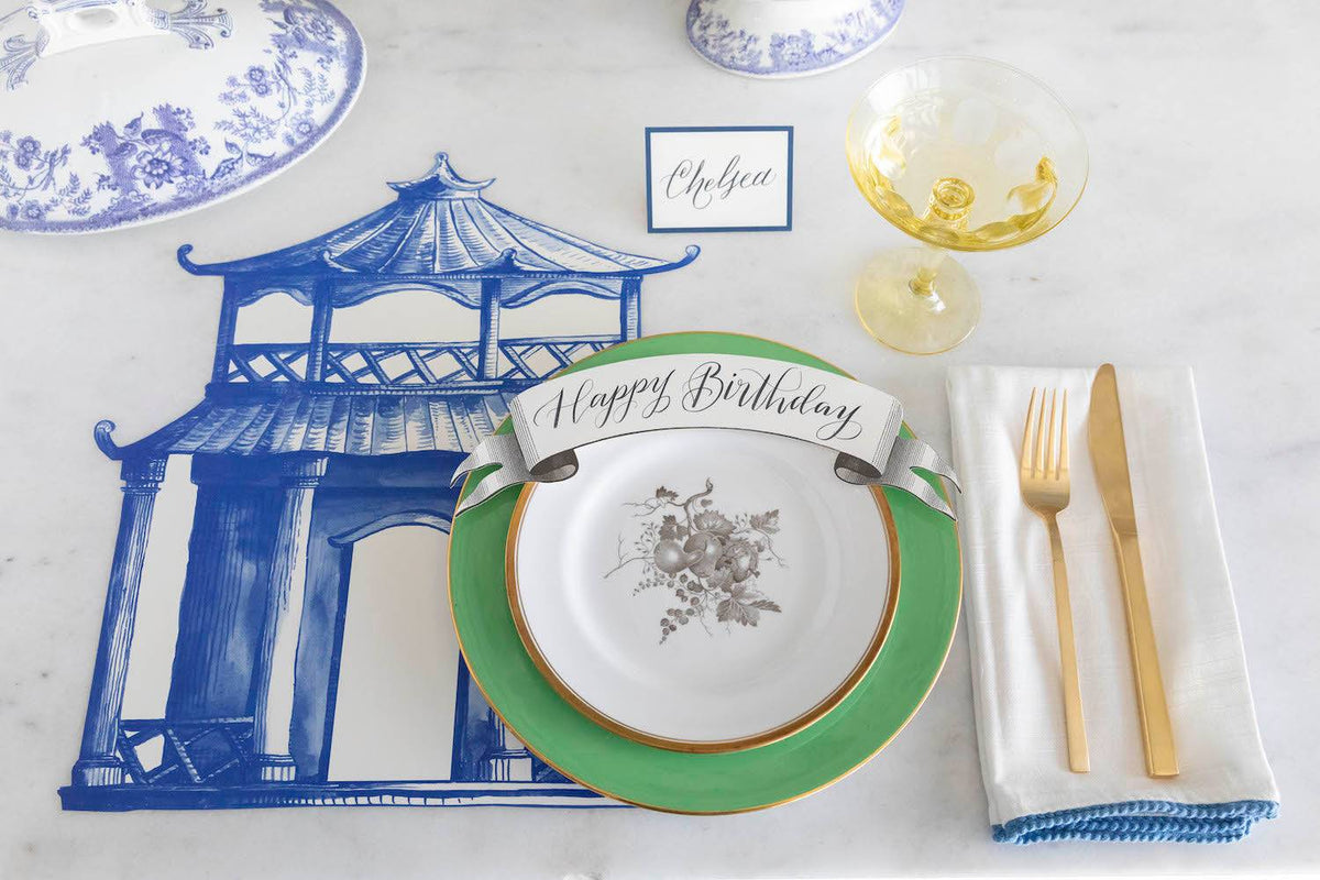 Pagoda Paper Placemats - The Preppy Bunny
