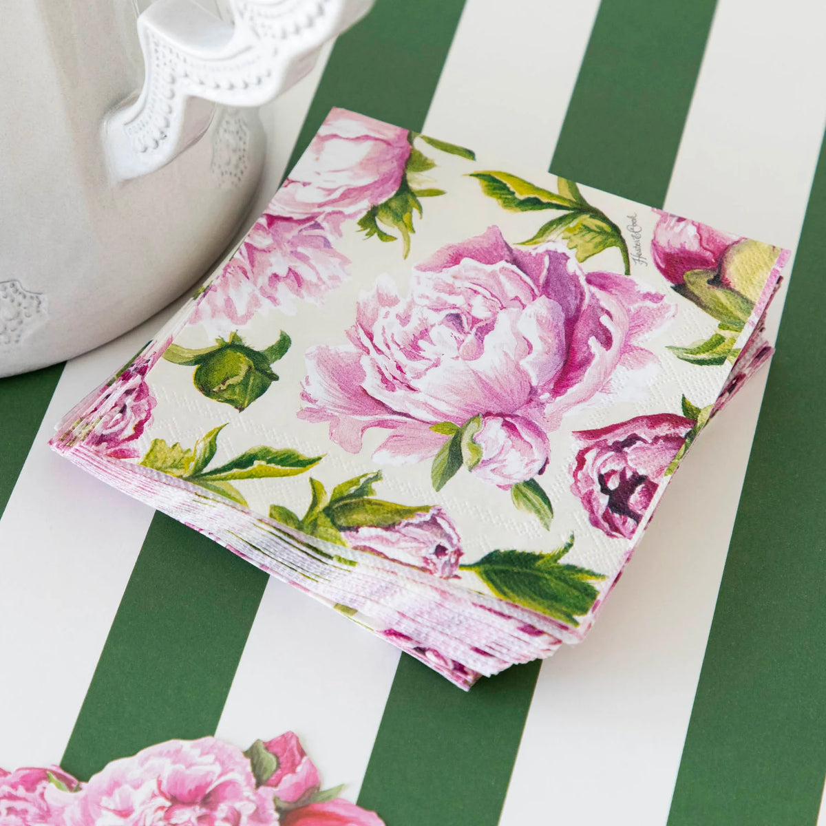 Peony Cocktail Napkins - The Preppy Bunny