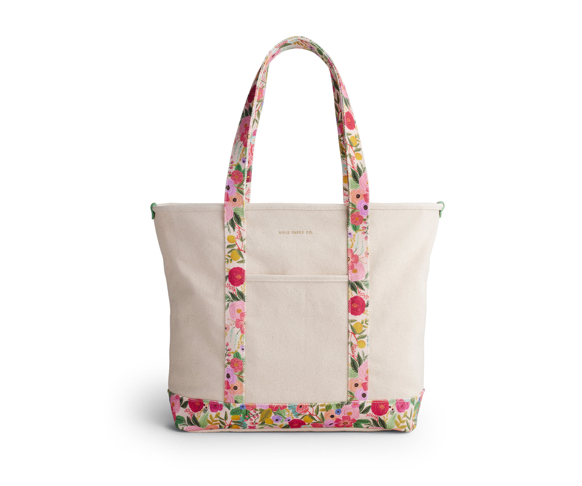 Garden Party Canvas Carry All - The Preppy Bunny